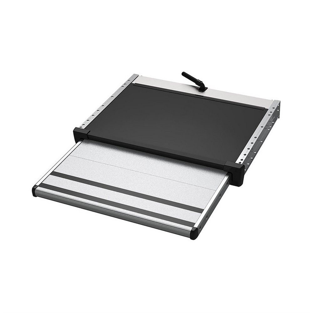 Thule Omni-Step Manual Drawer Step – Retractable RV Step, Lockable, Corrugated Aluminium