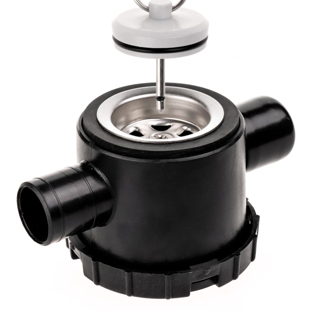 Sifon dubbele afvoerplug met RVS zeefje