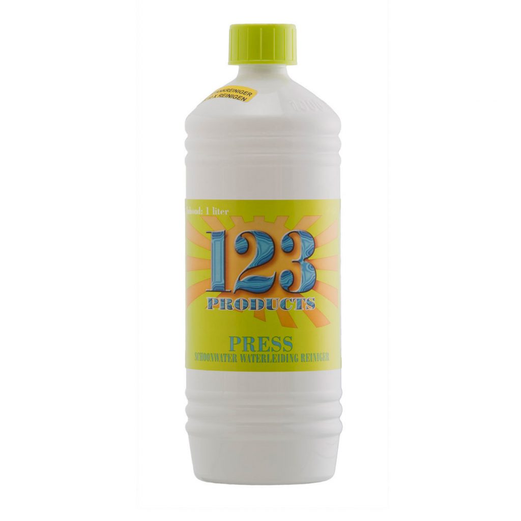 123 Products Press schoonwatertank en -leiding reiniger 1 liter