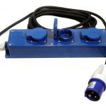 DWS 3-weg 230V CEE stekkerdoos 5 meter