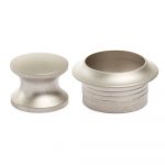 DWS Drukknop en buitenring maxi mat nikkel