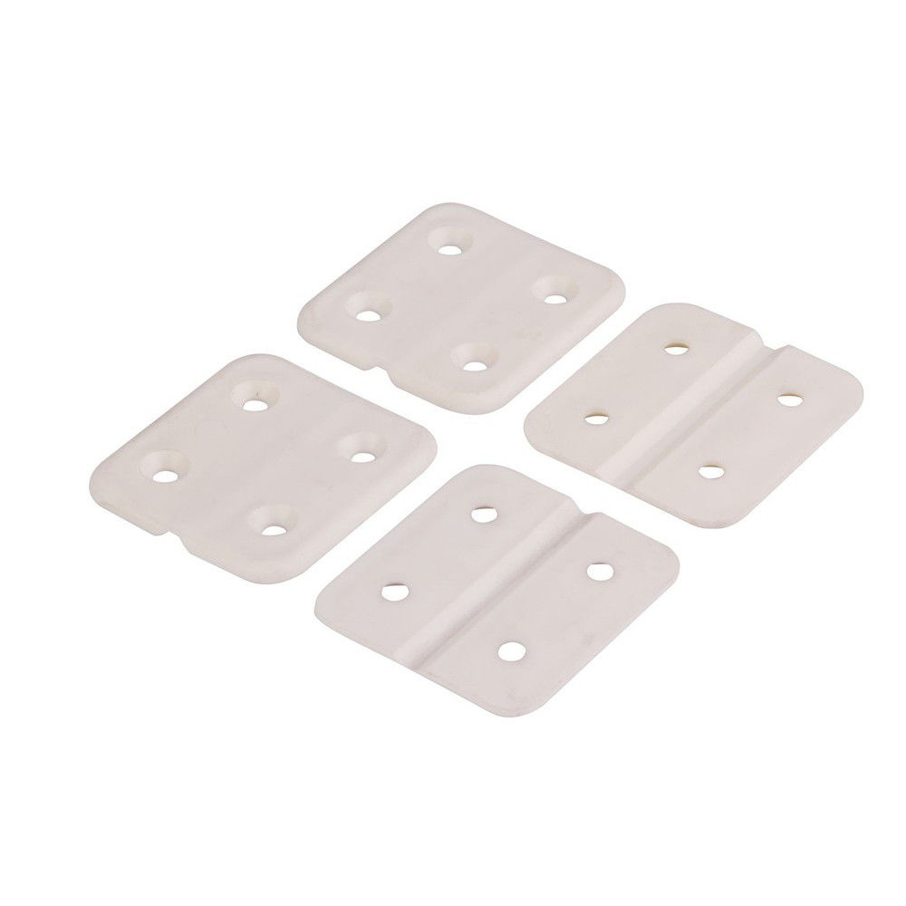4x Kunststof scharnieren wit