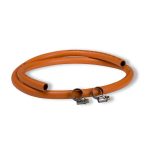 PVC gasslang met slangklemmen 150 cm