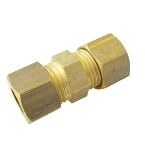 DWS Rechte knelkoppeling 10 mm messing