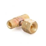 T-stuk 1/4 links messing