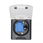 Fawo stopcontact en TV wanduitvoerdoos wit