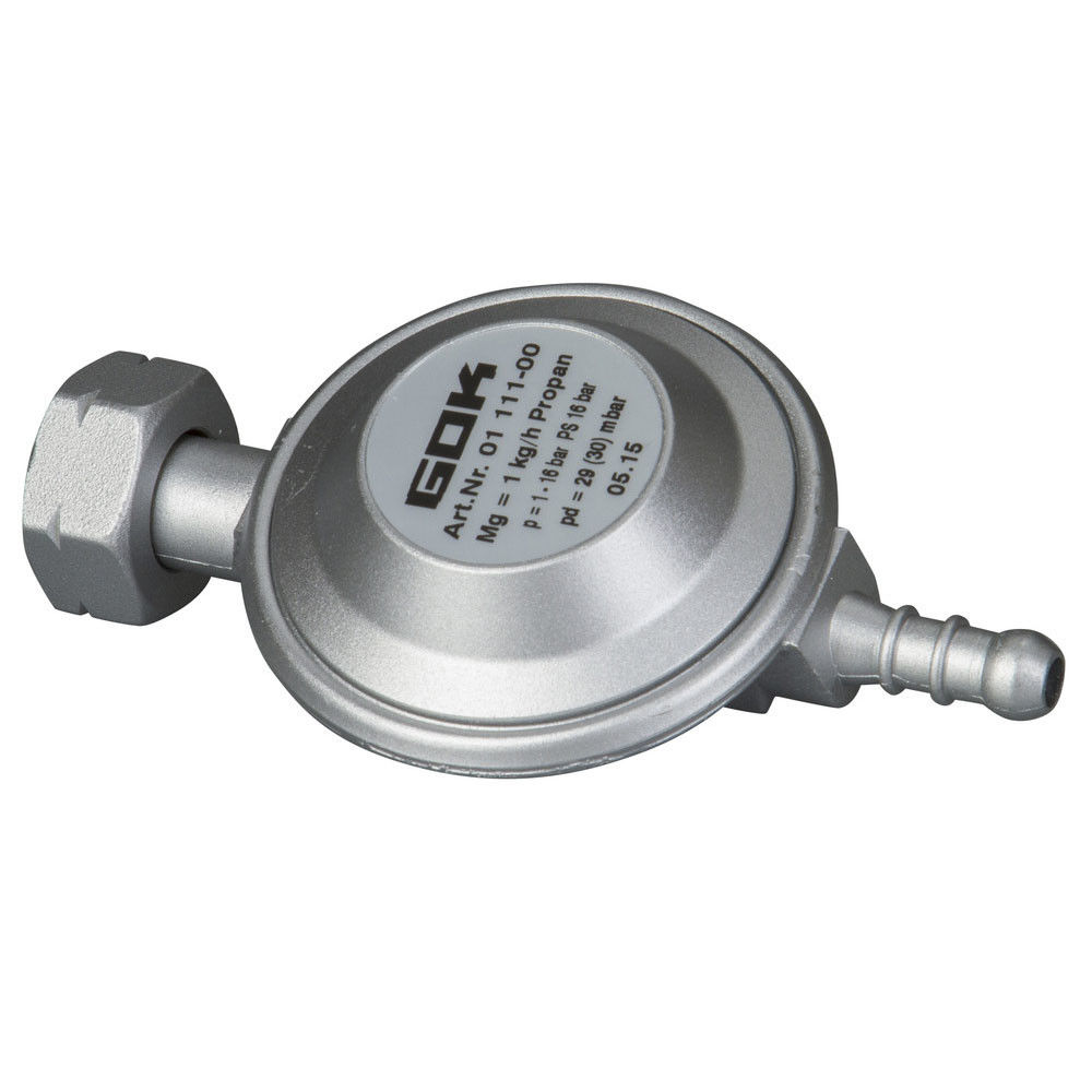 GOK Gasdrukregelaar universeel 30 mbar met slangpilaar