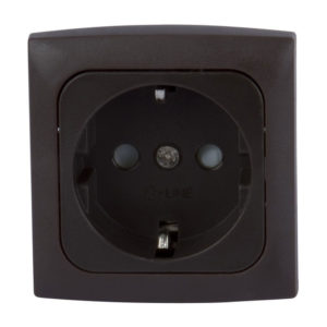 Haba C-line wandcontactdoos bruin