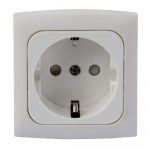 Haba C-line wandcontactdoos wit