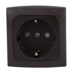 Haba C-line wandcontactdoos zwart