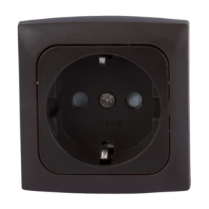 Haba C-line wandcontactdoos zwart