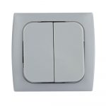 Haba C-line wipschakelaar dubbel grijs