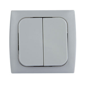 Haba C-line wipschakelaar dubbel grijs