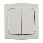 Haba C-line wipschakelaar dubbel wit