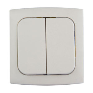 Haba C-line wipschakelaar dubbel wit