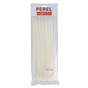 Perel Tie-wrap transparant 300 x 4,8 mm 100 stuks