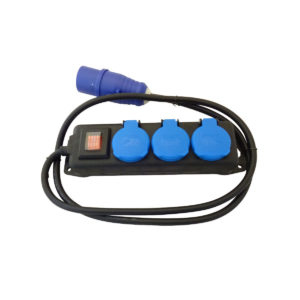 SHI 3-weg 230V CEE stekkerdoos 1,5 meter