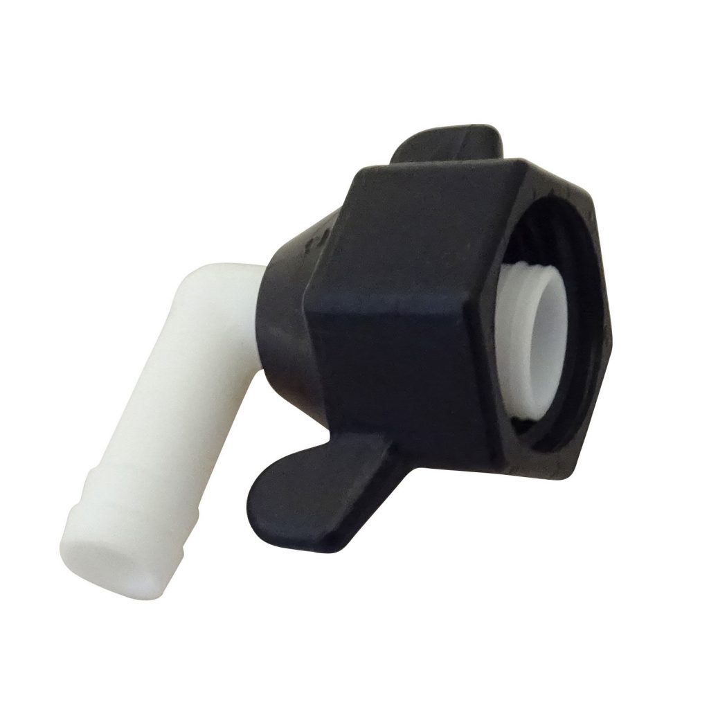 DWS Haakse aansluitnippel voor drukpomp 10 mm