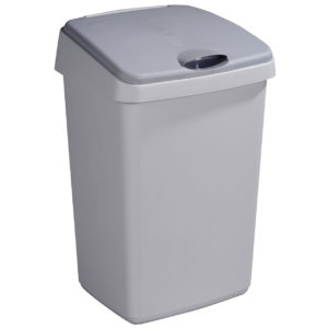 Sunware Delta prullenbak met klep deksel 25 liter grijs