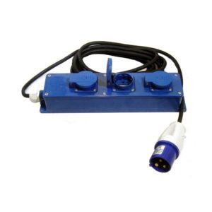 DWS 3-weg 230V CEE stekkerdoos 10 meter