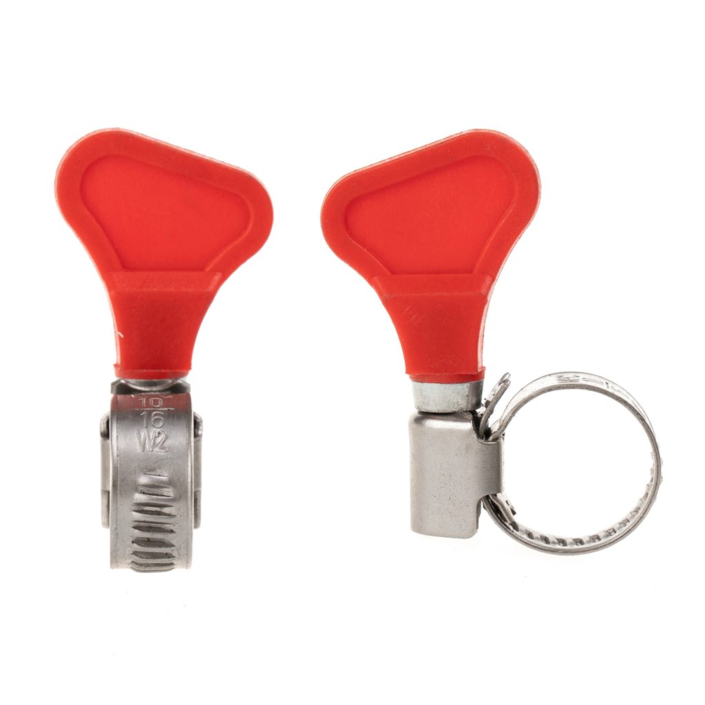 dws set 2 wormschroefklem met vleugelmoer 10-16 mm