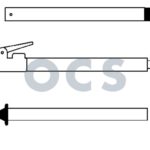 Campking stormstok puntdop 25/22mm 180-260cm Carbon