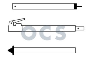 Campking stormstok puntdop 25/22mm 180-260cm Carbon