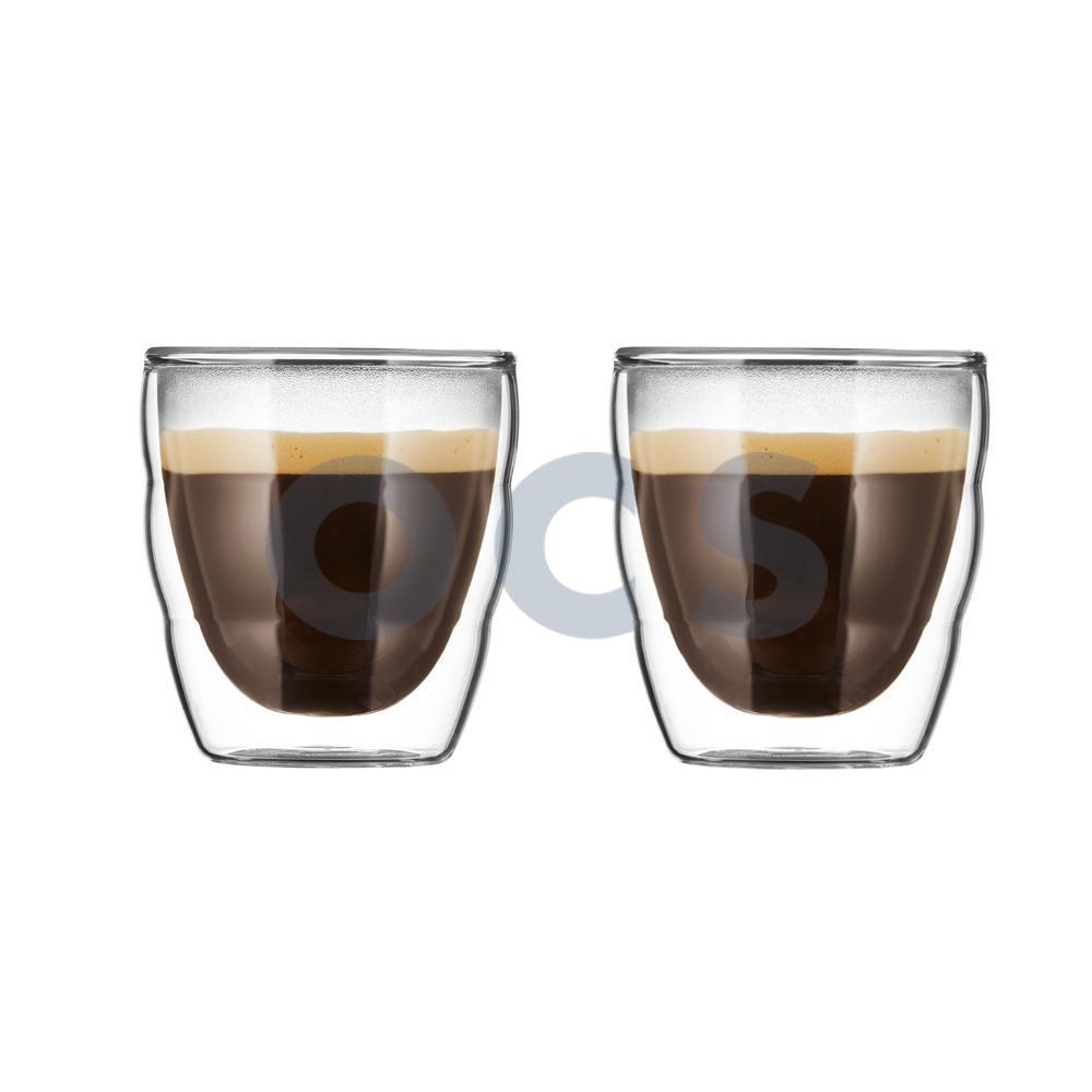 willekeurig uitzending vermoeidheid Bodum Espresso Kopjes Glas Dubbelwandig 2st.