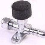 Gaskraan met muurplaat 6mm + slangpilaar