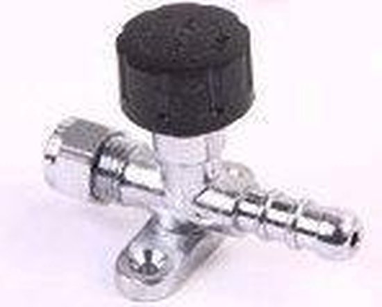 Gaskraan met muurplaat 6mm + slangpilaar