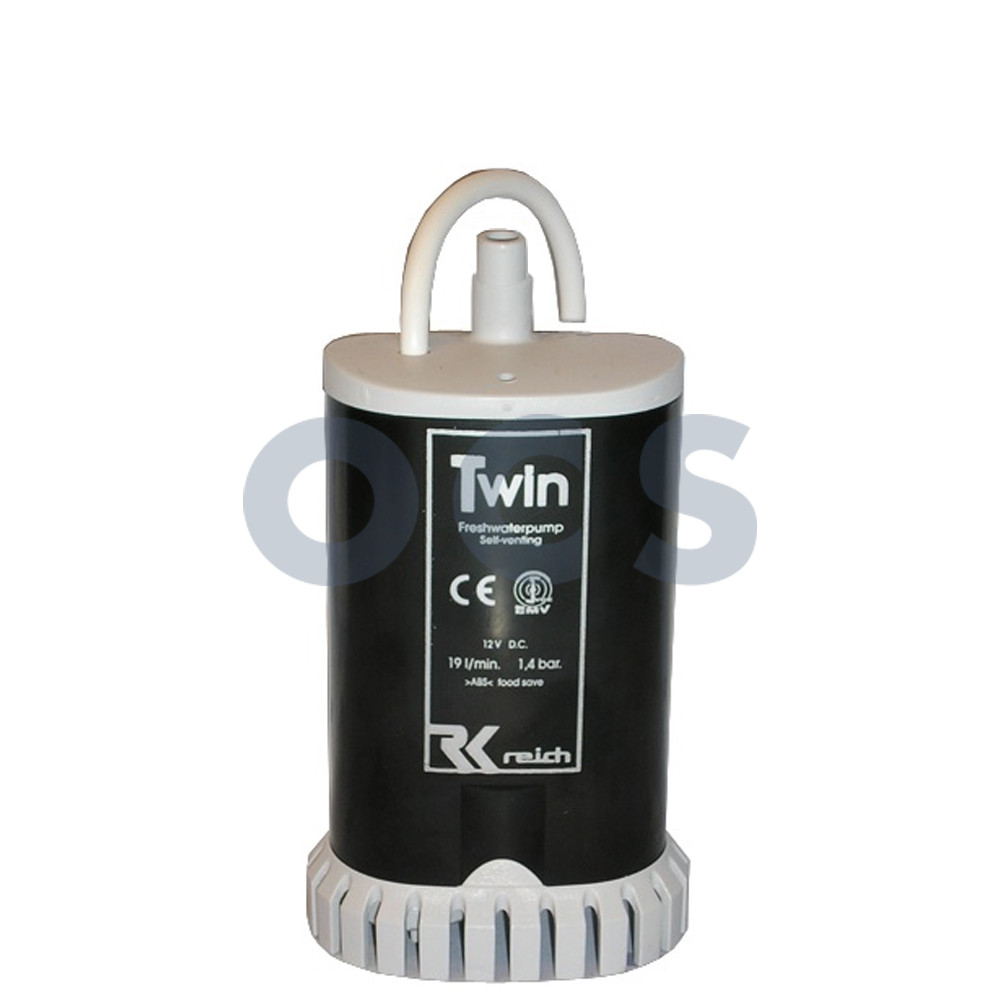 Reich Dompelpomp Twin met Ontluchting + Zeef 12V-19L