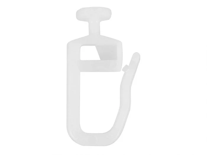 Deze gordijnrunners nylon wit zijn per 20 stuks verpakt. De gordijnrunner wordt veel gebruikt in caravans, campers