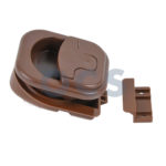 Kastdeurslot rond inbouw bruin