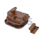 Toiletdeurslot bruin inbouw rond