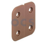 Scharnier vlak bruin kunststof 4 stuks
