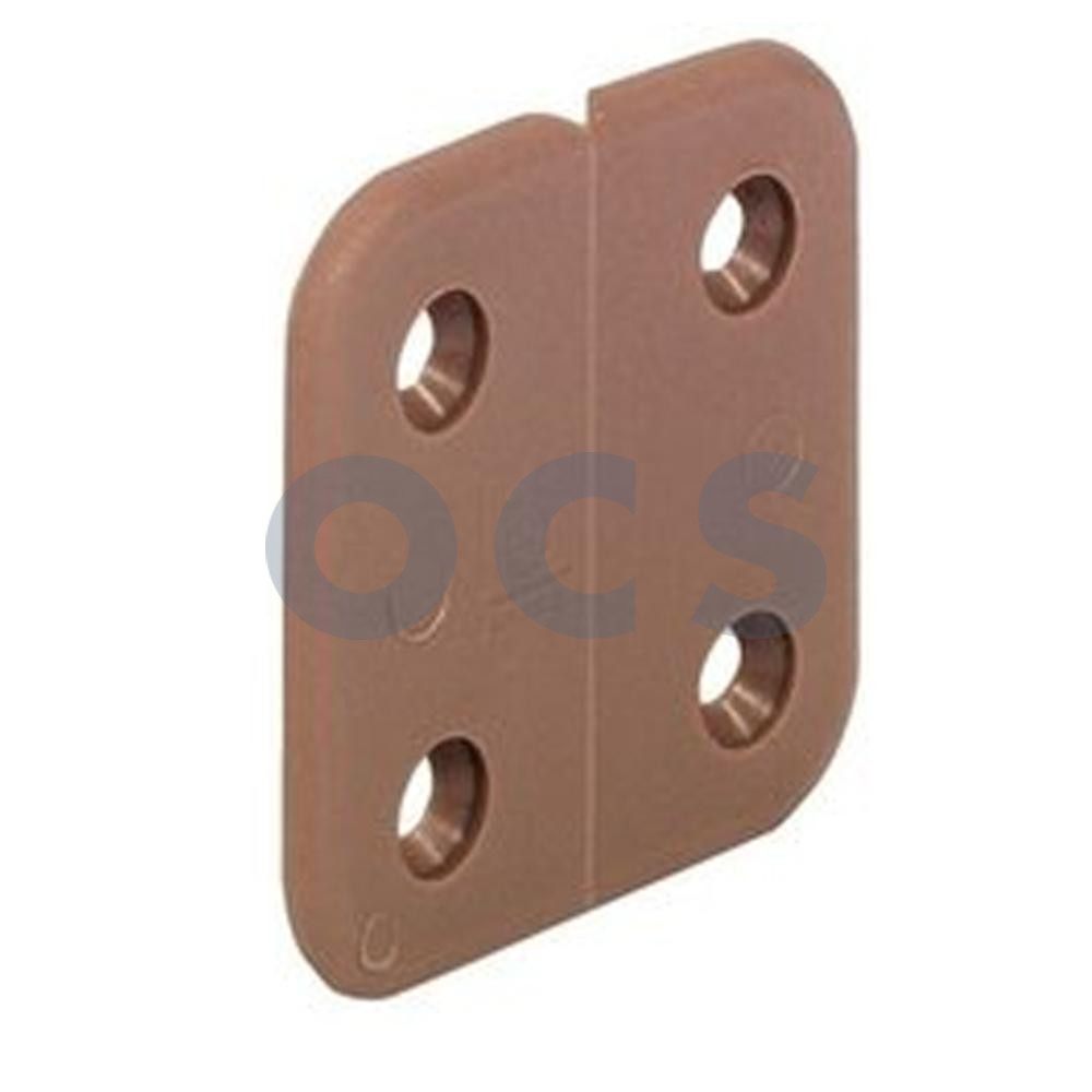 Scharnier vlak bruin kunststof 4 stuks