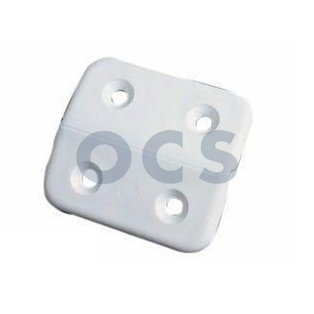 scharnier vlak kunststof wit 4 stuks