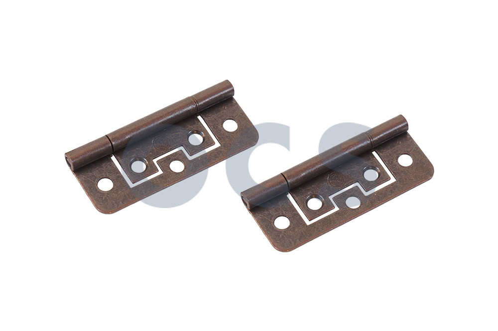 Scharnier Vlak Brons 63x25mm 2st.