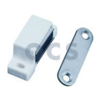 Magneetsnapper kunststof Wit 46x15 4kg à 2 stuks