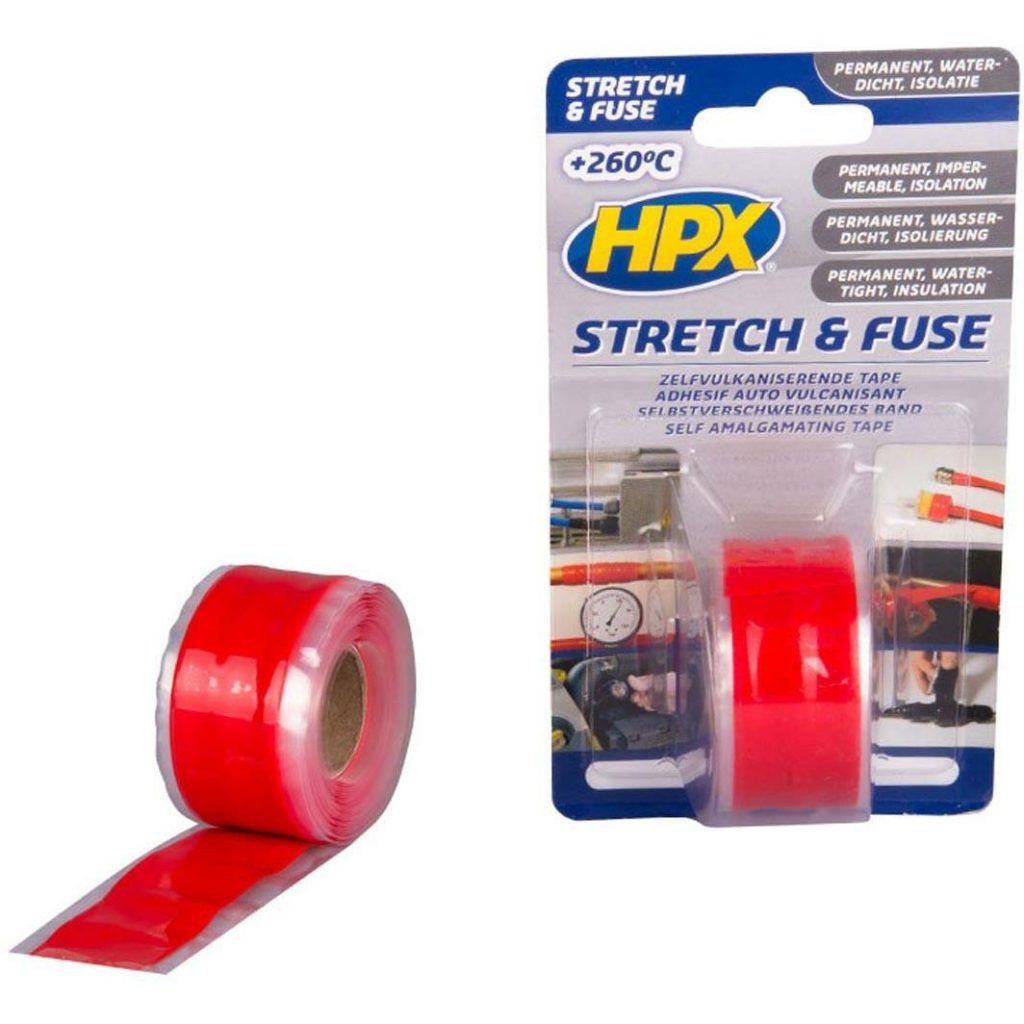 HPX Stretch & Fuse vulkaniserende tape rood 3 meter