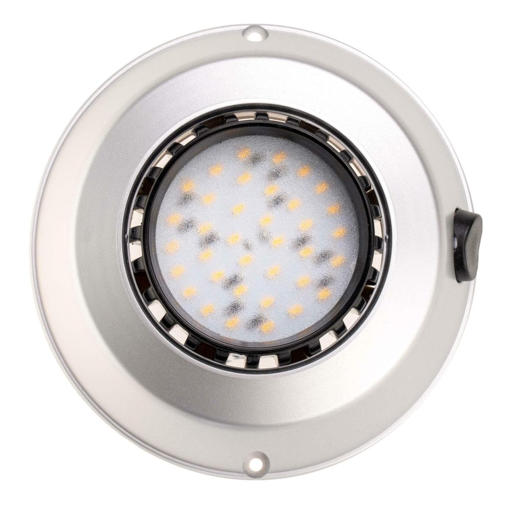 Marine LED Cor opbouwspot met schakelaar matt zilver