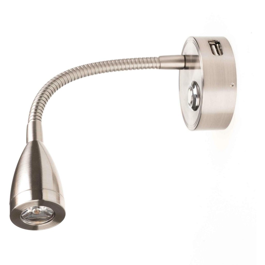 dws Mini Flex USB led opbouwspot satin nickel