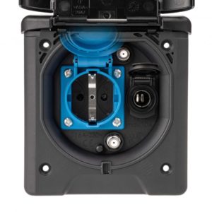 Buitenwand voortentaansluiting stekkerdoos