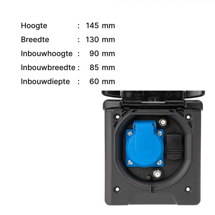 Buitenwand voortentaansluiting stekkerdoos