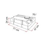 Fiamma schoonwatertank 70 liter