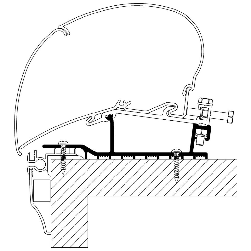Thule Omnistor Hobby Caravan 2009 dakadapter