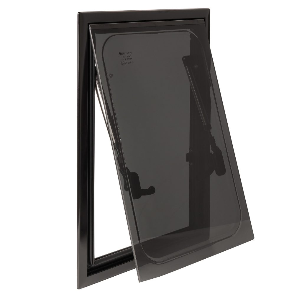 Rechthoekig klapraam inclusief combihor zwart 350 x 500 mm