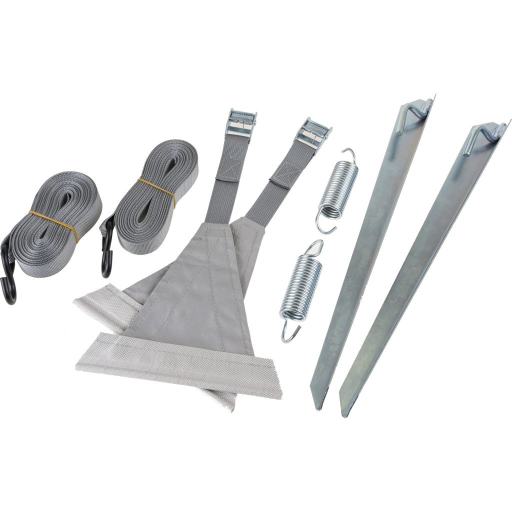 Stormbandset luifel met peesbevestiging