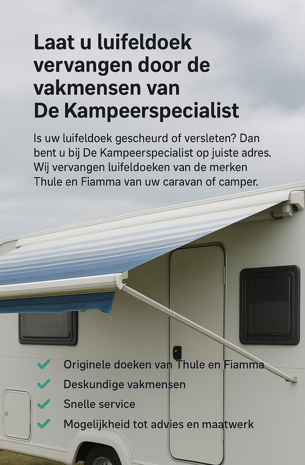 luifeldoek vervangen. De kampeerspecialist de kampeerspecialist luifel reparatie.jpg2