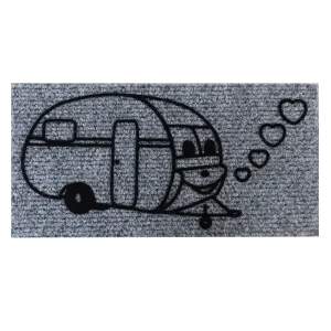 Grijze Deurmat Caravan Cartoon